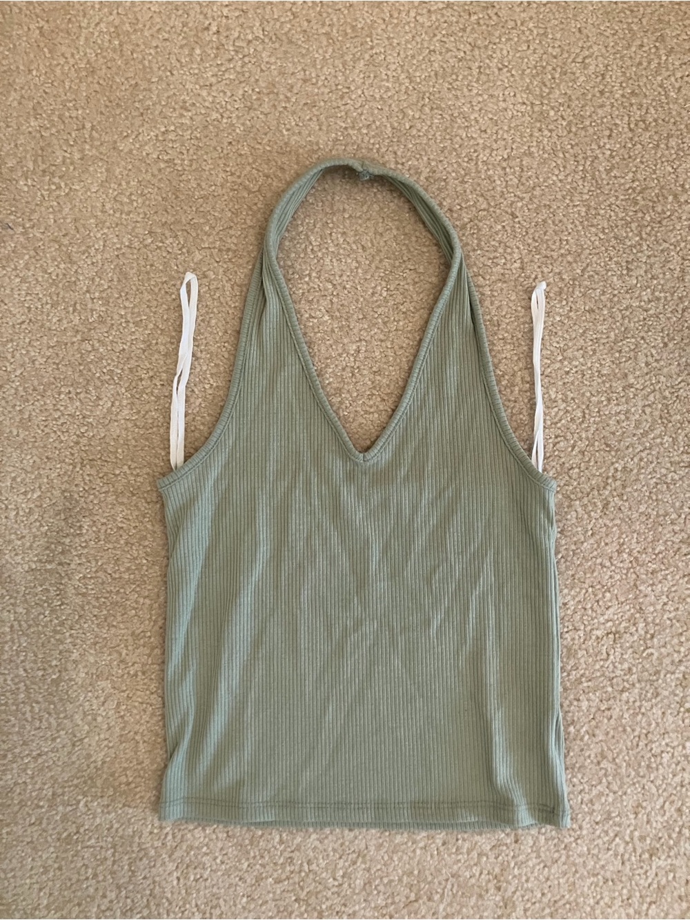 American Eagle Outfitters Ribbed Halter V-Neck